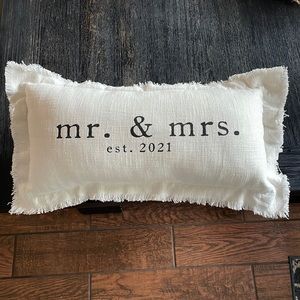 Mr. & Mrs. est. 2021 pillow